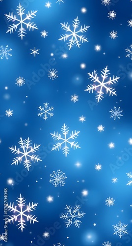 Seamless Snowflake Pattern – Abstract Winter Background