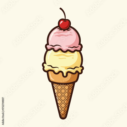 Ice cream vector illustration