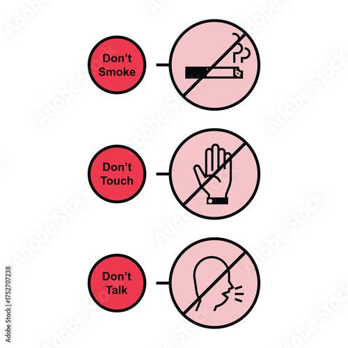 WebNo Smoking, No Touch, No Talking Warning Signs. Don't Pattern.