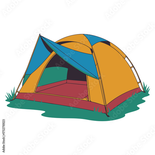 Camping tent illustration for outdoor adventures