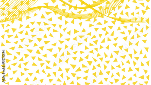 Abstract yellow triangles pattern design for background texture design vector graphic illustration image