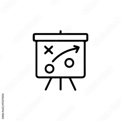 Marketing strategy outline icon vector