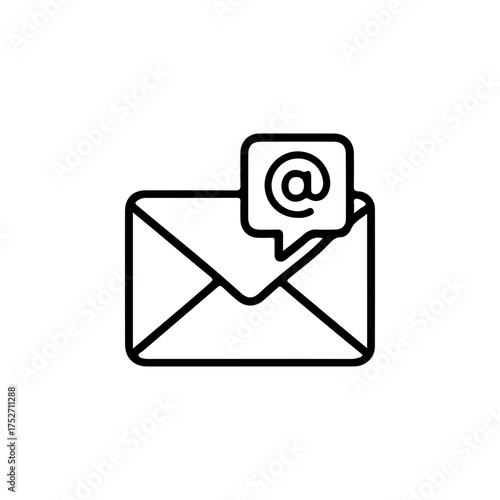 Email campaign outline icon vector