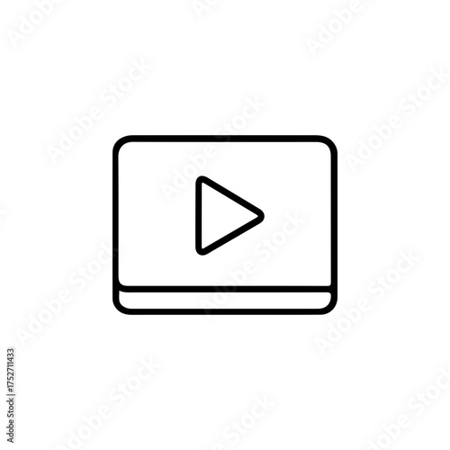 Video marketing outline icon vector