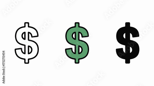 Stylized dollar sign icon with vibrant color accents