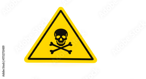 Free Download Warning sign depicting a skull and crossbones, isolated on white background be aware of the potential danger of poison and toxicity - GFXLoad