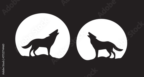 blacks wolf silhouette