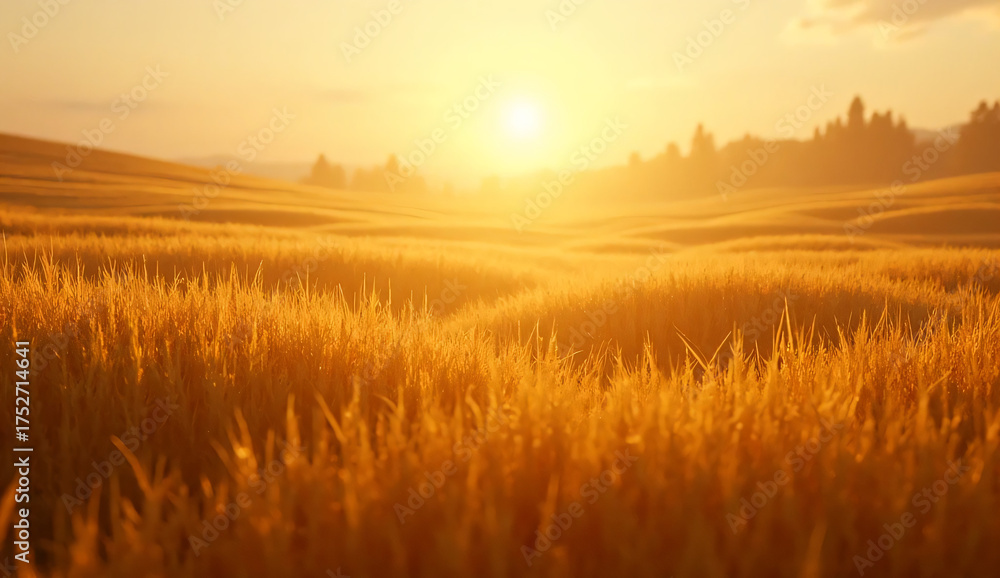 Obraz premium Wind Moving Through Wheat Field