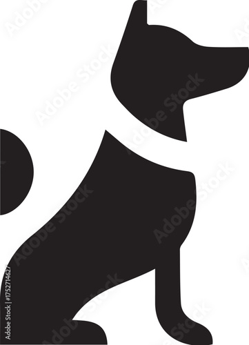 black dog silhouette
