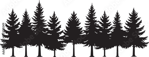 vector silhouettes of trees