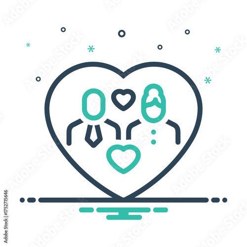 Mix icon for paternal love
