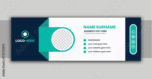 Modern and Professional Email Signature Design Template with Logo and Details