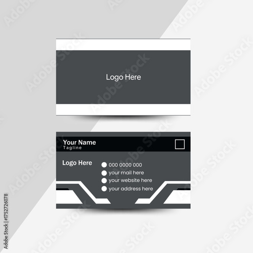 Business card design template, Clean professional business card template, visiting card, business card template.