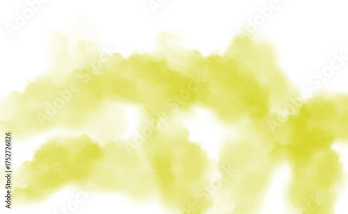 Abstract yellow green smoke swirls energy cloud burst dynamic flowing movement blurred texture