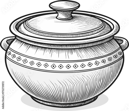 old ceramic pot