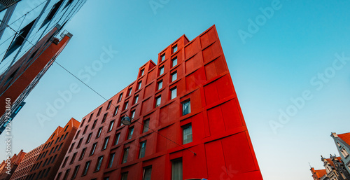 Fotografie Gdansk with Motlawa river in Poland