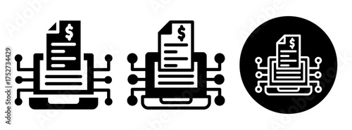 Digital Statement Icon Collectio Glyph & Mixed Style