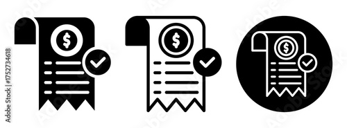 Invoice Icon Collectio Glyph & Mixed Style