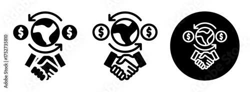 International Trade Icon Collection Glyph & Mixed Style