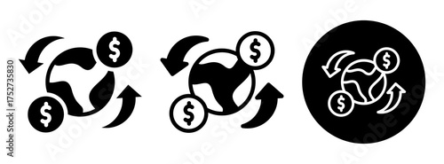 World Financial Icon Collection Glyph & Mixed Style