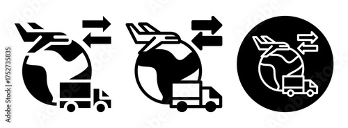 Import Export Icon Collection Glyph & Mixed Style