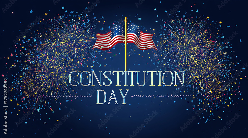 Fototapeta premium Happy Constitution Day ai genrative