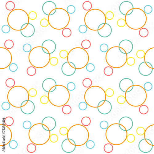 seamless circle pattern abstract background, retro style, for fabric, cards, posters, covers, banners, or branding. Vector illustration