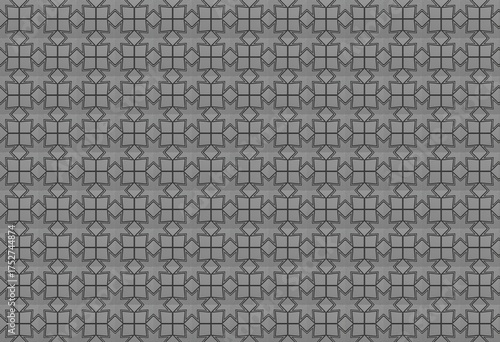 Geometric Tile Pattern Background With Repeating Stars And Squares For Stylish Decor Or Design Projects