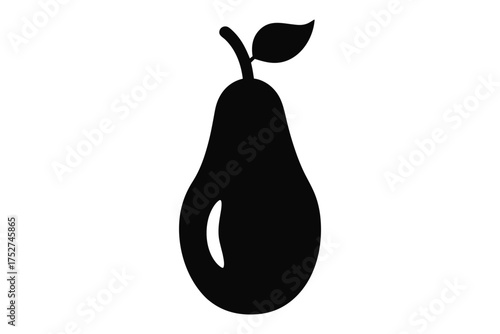 avocado silhouette vector, avocado fruit icon