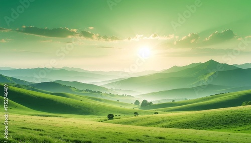 Wallpaper Mural green light color with shades 8k high resolution color gradient background Torontodigital.ca