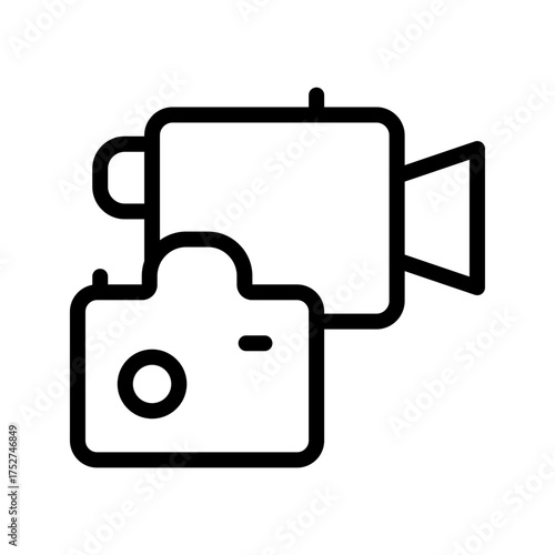  Video Camera Icon Media Production Outline Vector