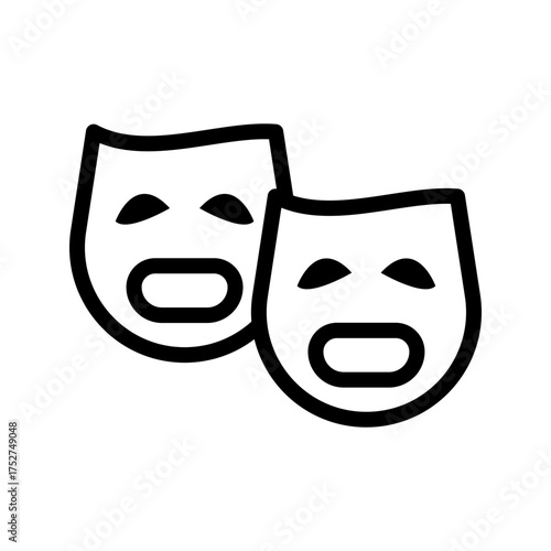  Theater Comedy Masks Icon