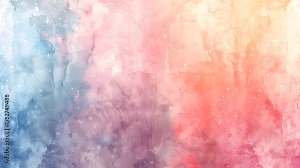 Fototapeta premium Soft and elegant pastel watercolor background with blue, pink and yellow