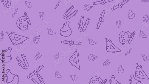 Lavender image showcases various education doodles, perfect for academic presentations, websites, and educational materials needing creative visuals.