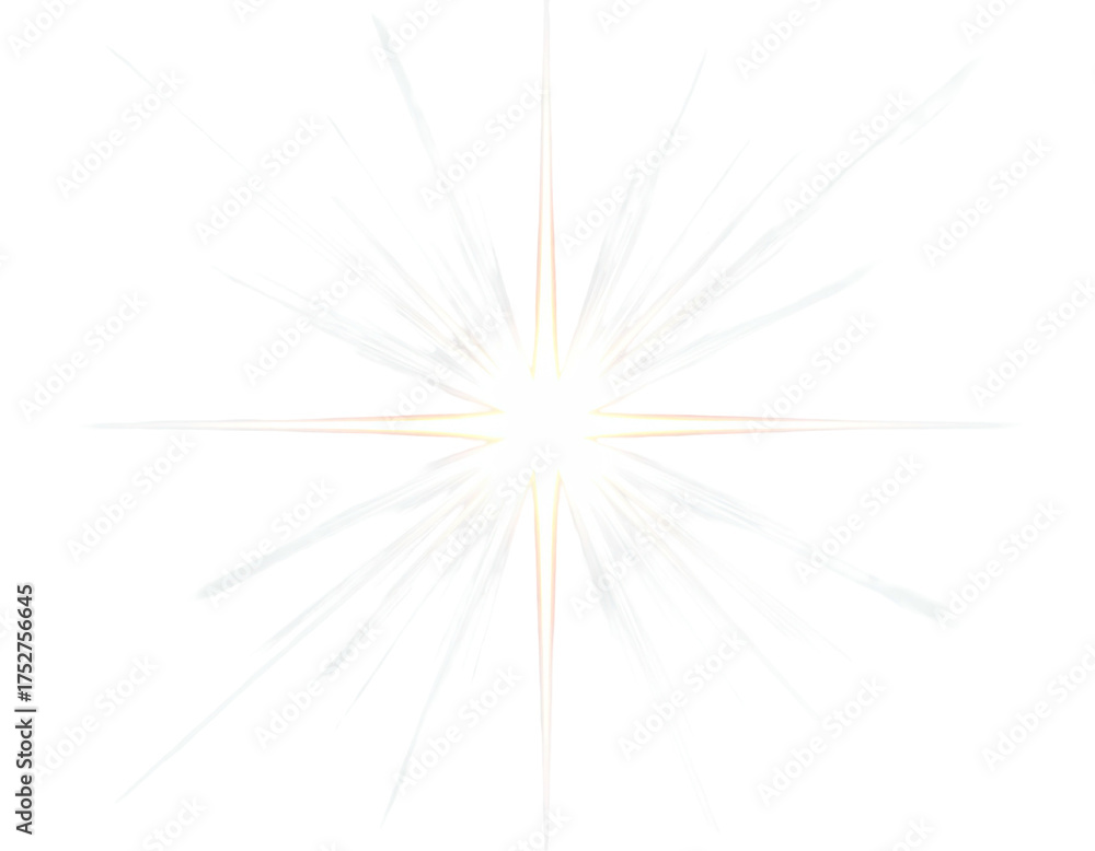 Naklejka premium A bright, starburst-like explosion of white light radiating outwards