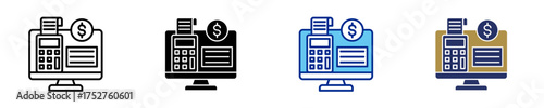 Point Of Service  Icon Set Multiple Style Collection
