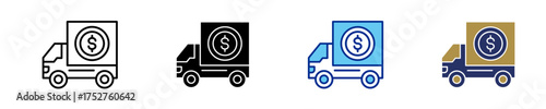 Truck  Icon Set Multiple Style Collection
