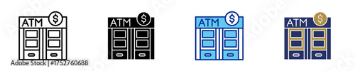 Cheque  Icon Set Multiple Style Collection
