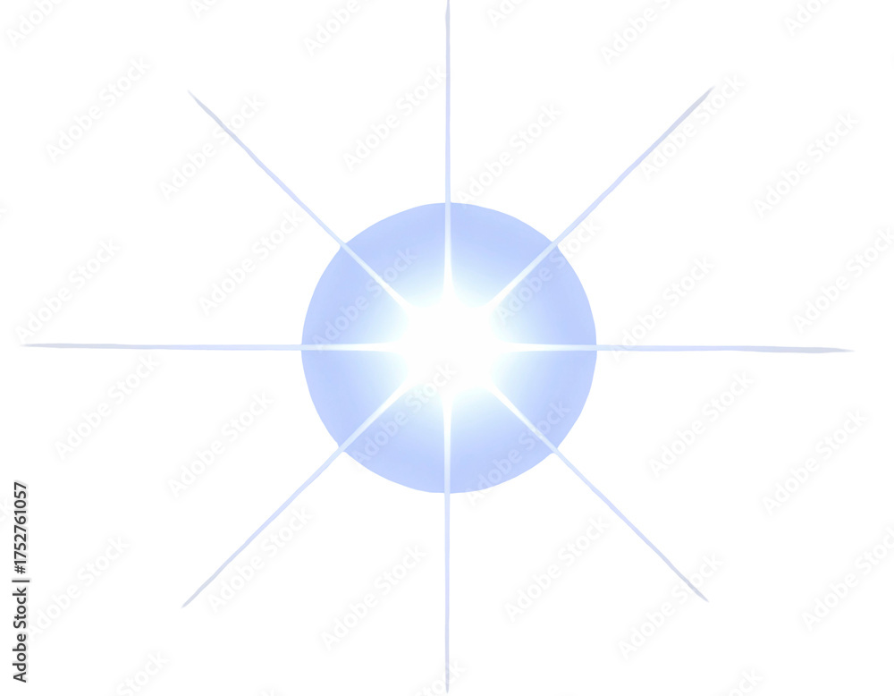 Obraz premium Bright starburst emanating with light rays on a black background