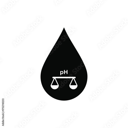 Illustration of a pH balance drop, depicting the concept of acidity and alkalinity in a simple and clear manner
