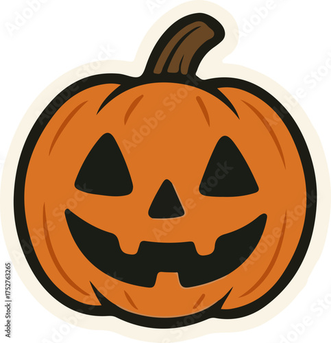 Halloween pumpkin drawing design for templates.