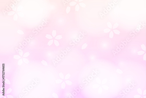 春の桜が舞うピンク色の背景素材