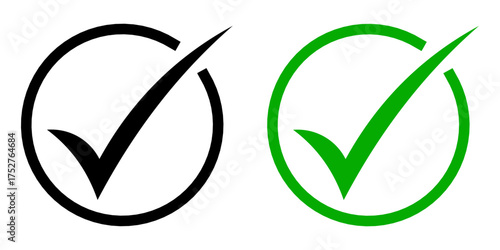 Check mark approval icon – Modern check mark approval icon designed to convey confirmation and reliability, great for documents, presentations, and logo projects.