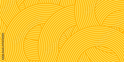 Pasta background, spaghetti abstract geometric pattern. Macaroni yellow poster. Wavy abstract pattern. Pasta vector illustration