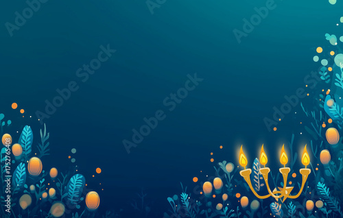 spirit of Hanukkah, with its focus on the menorah, candles, and stars.