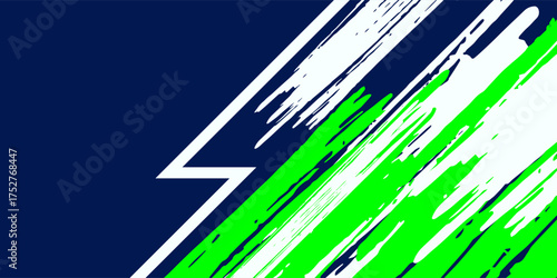 Abstract blue banner design vector, dynamic sporty horizontal background template for media promotion or web banner