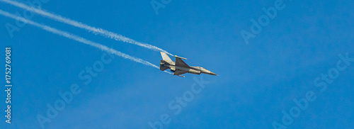 Fighter aircraft on display at a fighter aircraft show