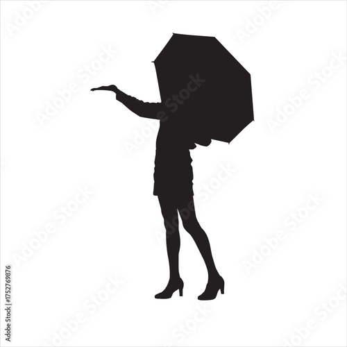 woman holding an umbrella in the rain