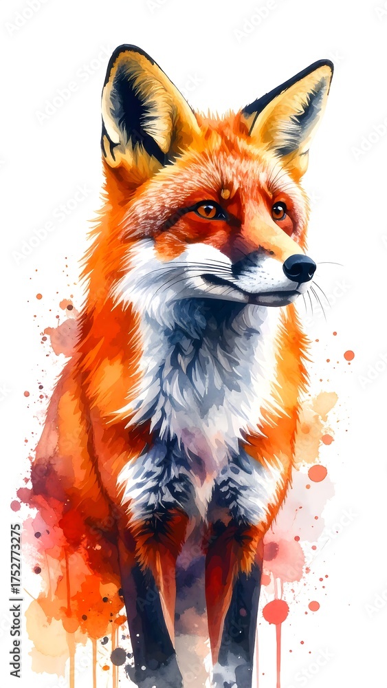 Obraz premium Vivid fox portrait