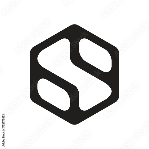 Abstract Hexagon S Letter Tech Logo Icon

